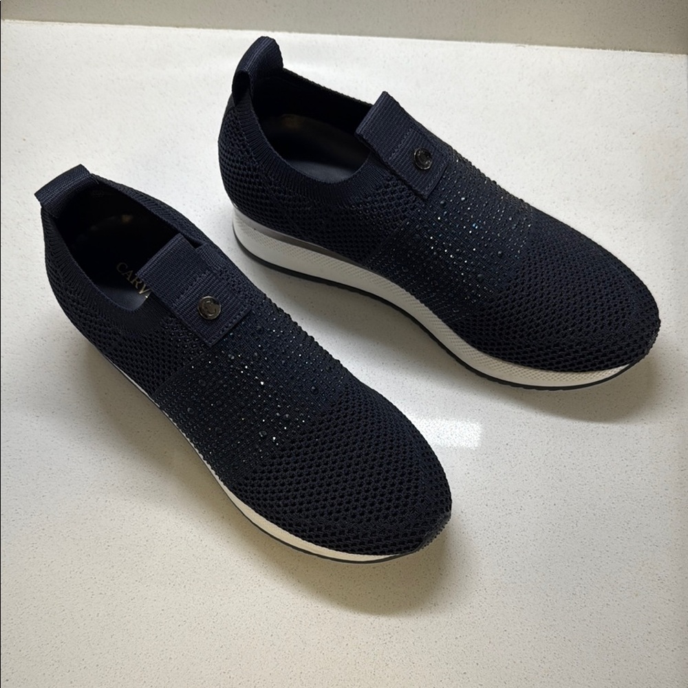 Carvela Slip-On Sneakers in Navy Blue